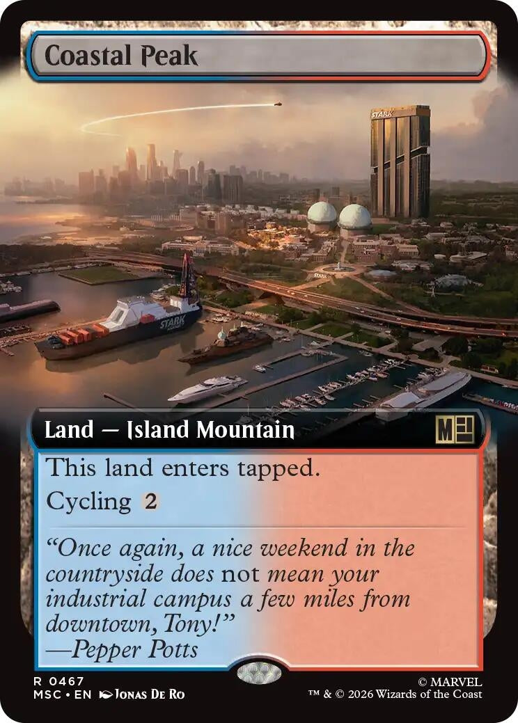 Image for Coastal Peak (Extended Art) (467) (MSC) - Magic: The Gathering