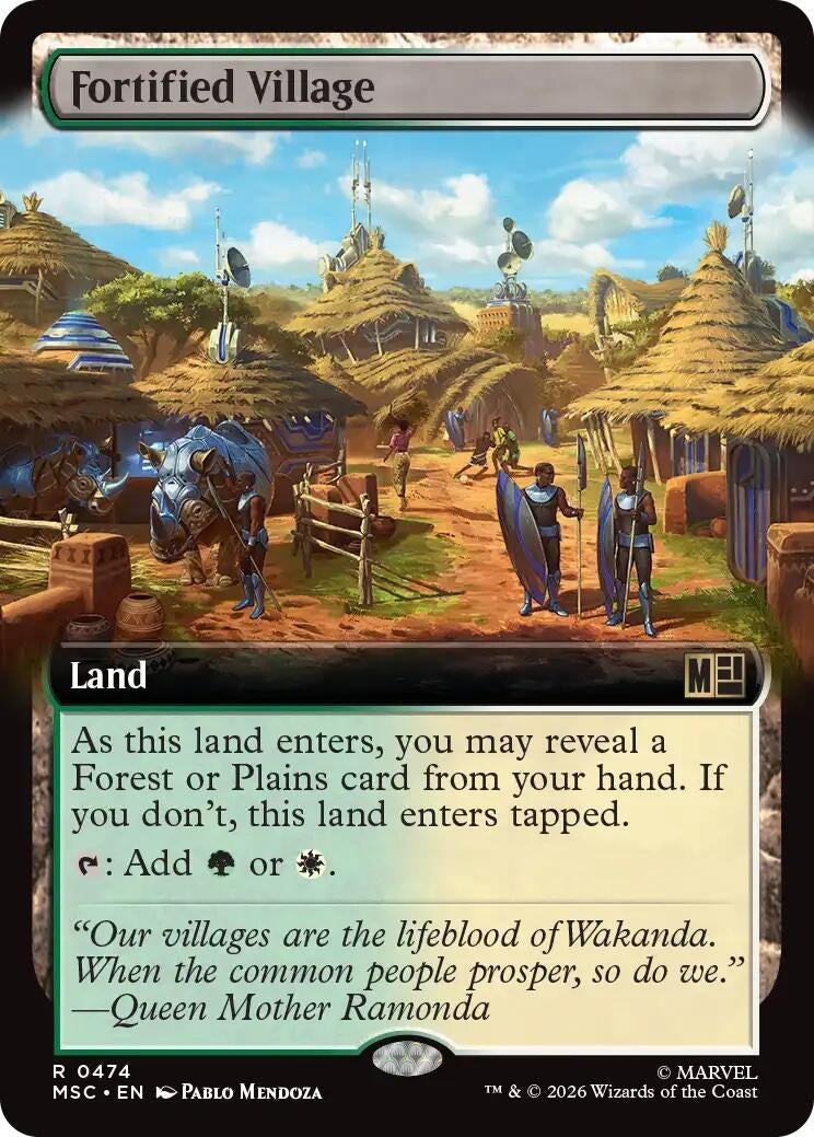 Image for Fortified Village (Extended Art) (474) (MSC) - Magic: The Gathering