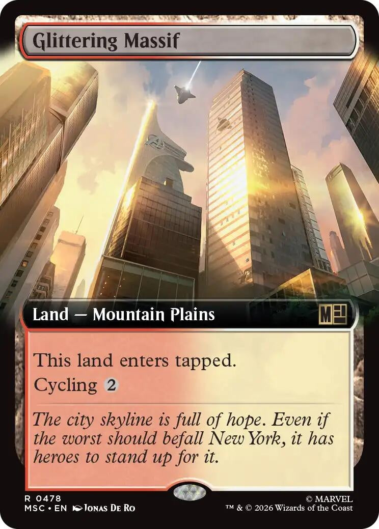 Image for Glittering Massif (Extended Art) (478) (MSC) - Magic: The Gathering