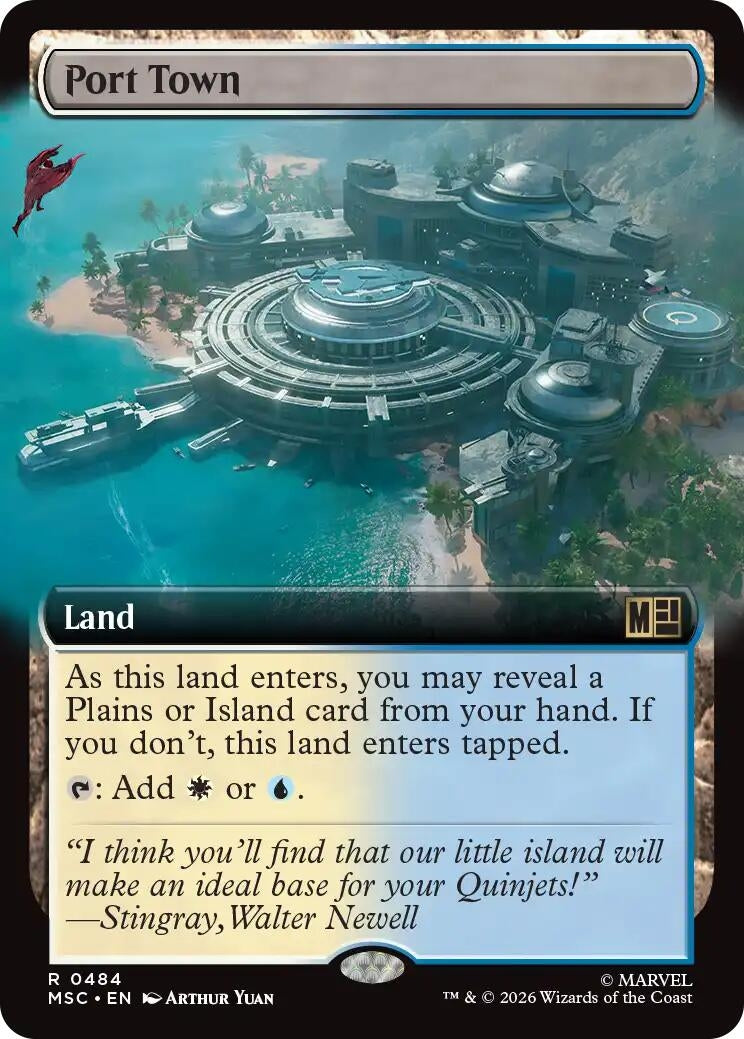 Image for Port Town (Extended Art) (484) (MSC) - Magic: The Gathering