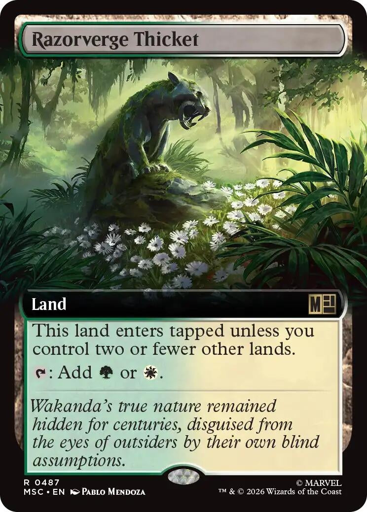 Image for Razorverge Thicket (Extended Art) (487) (MSC) - Magic: The Gathering