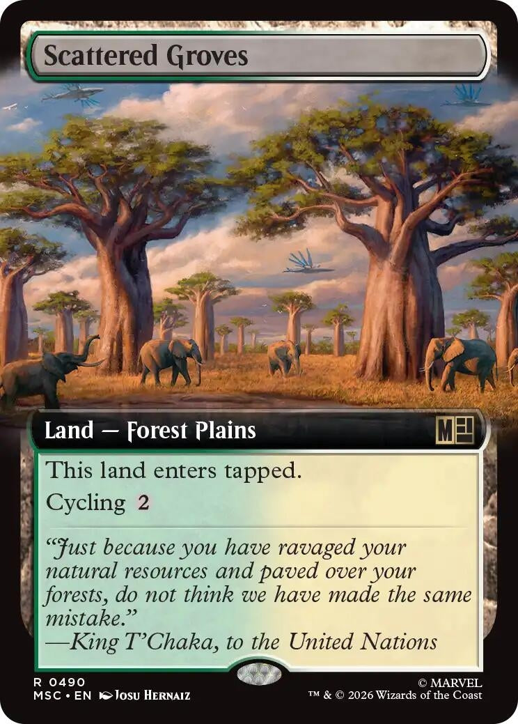 Image for Scattered Groves (Extended Art) (490) (MSC) - Magic: The Gathering