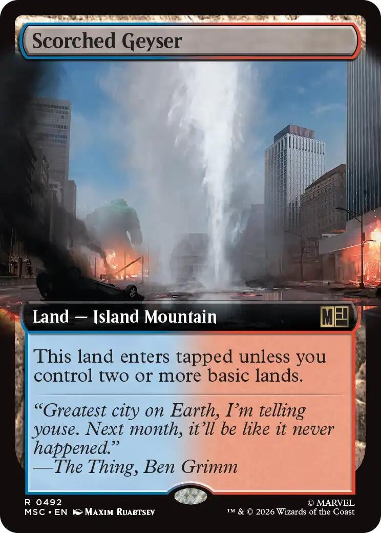 Image for Scorched Geyser (Extended Art) (492) (MSC) - Magic: The Gathering