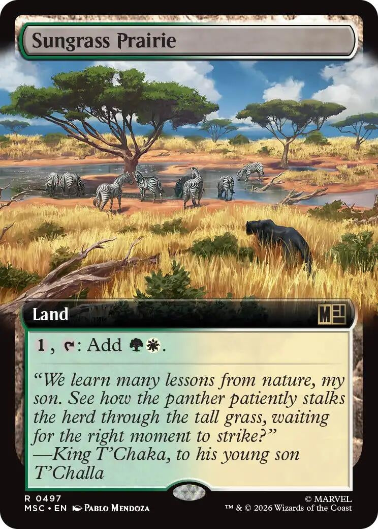 Image for Sungrass Prairie (Extended Art) (497) (MSC) - Magic: The Gathering