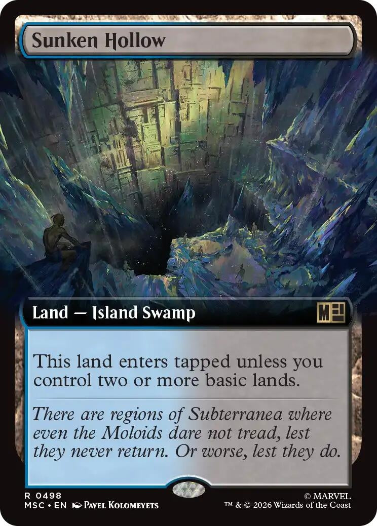 Image for Sunken Hollow (Extended Art) (498) (MSC) - Magic: The Gathering