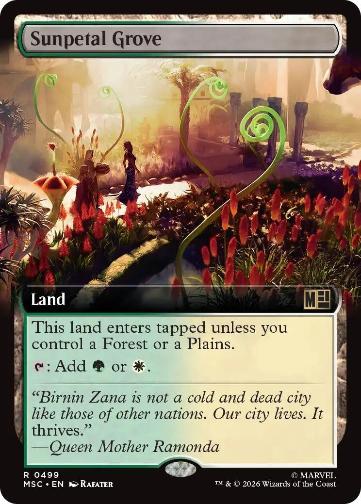 Image for Sunpetal Grove (Extended Art) (499) (MSC) - Magic: The Gathering