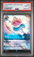 ALICE ENCHANTED 2023 DISNEY LORCANA EN 2-RISE OF THE FLOODBORN PSA GEM MT 10