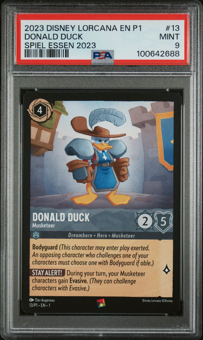 DONALD DUCK SPIEL ESSEN 2023 2023 DISNEY LORCANA EN P1-PROMO PSA MINT 9