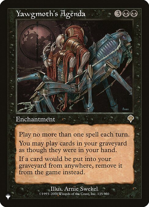 Yawgmoth's Agenda - The List - INV-135