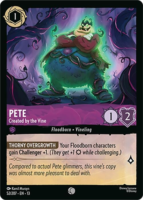 Image for Pete - Created by the Vine (52/204) (13) - Disney Lorcana