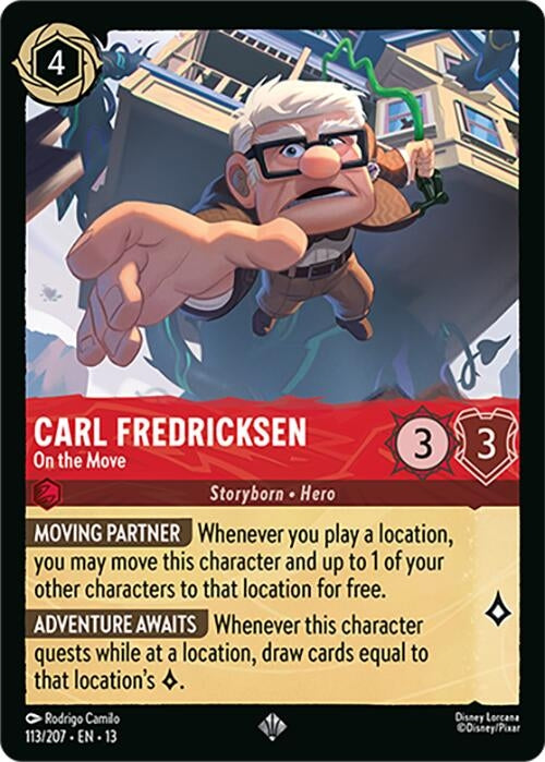Image for Carl Fredricksen - On the Move (113/204) (13) - Disney Lorcana