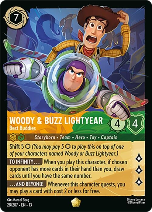 Image for Woody & Buzz Lightyear - Best Buddies (28/204) (13) - Disney Lorcana