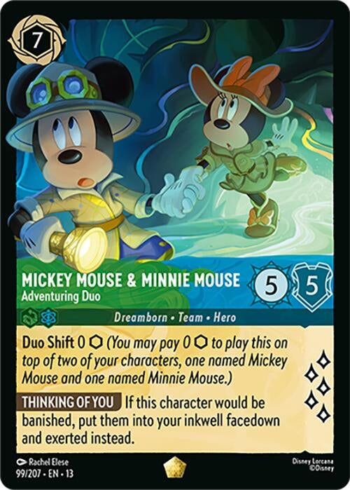 Image for Mickey Mouse & Minnie Mouse - Adventuring Duo (99/204) (13) - Disney Lorcana