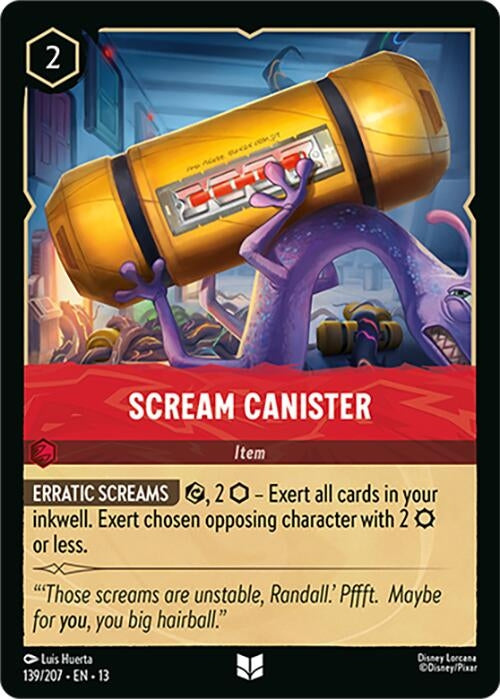 Image for Scream Canister (139/204) (13) - Disney Lorcana