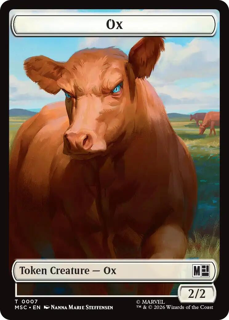 Image for Ox (0007) // Construct (0014) Double-Sided Token (7 // 14) (MSC) - Magic: The Gathering