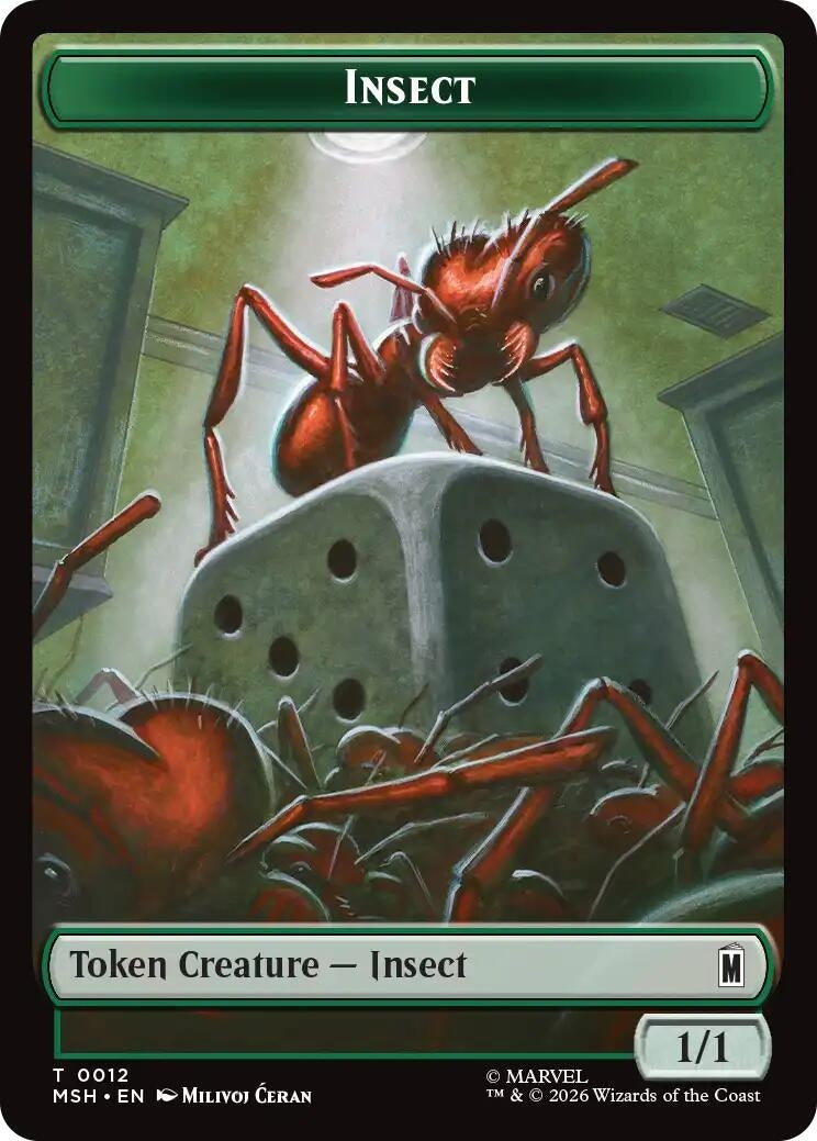 Image for Insect // Clue Double-Sided Token (12 // 17) (MSH) - Magic: The Gathering
