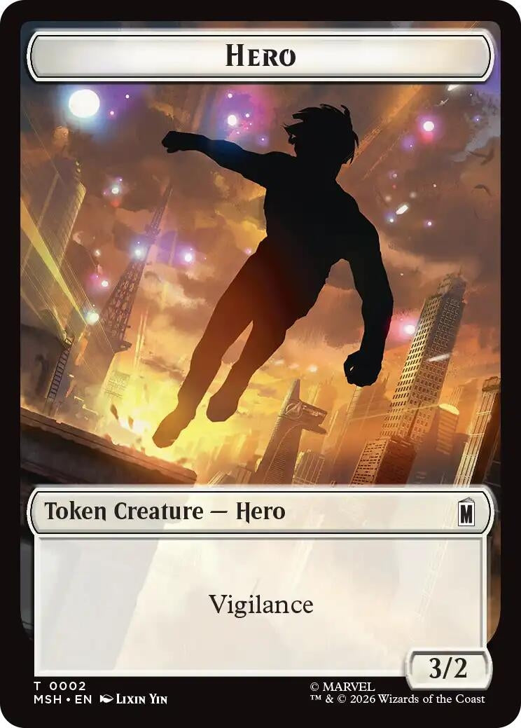 Image for Hero // Robot Villain Double-Sided Token (2 // 20) (MSH) - Magic: The Gathering