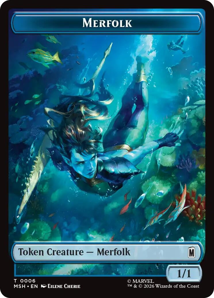 Image for Merfolk // Doombot Double-Sided Token (6 // 18) (MSH) - Magic: The Gathering