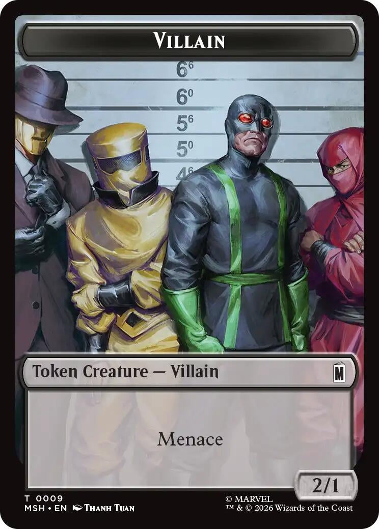 Image for Villain // Treasure Double-Sided Token (9 // 22) (MSH) - Magic: The Gathering