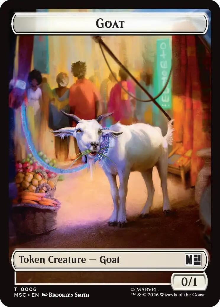 Image for Goat // Construct Double-Sided Token (6 // 14) (MSC) - Magic: The Gathering