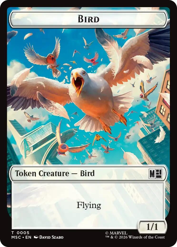 Image for Bird // Rhino Double-Sided Token (5 // 13) (MSC) - Magic: The Gathering