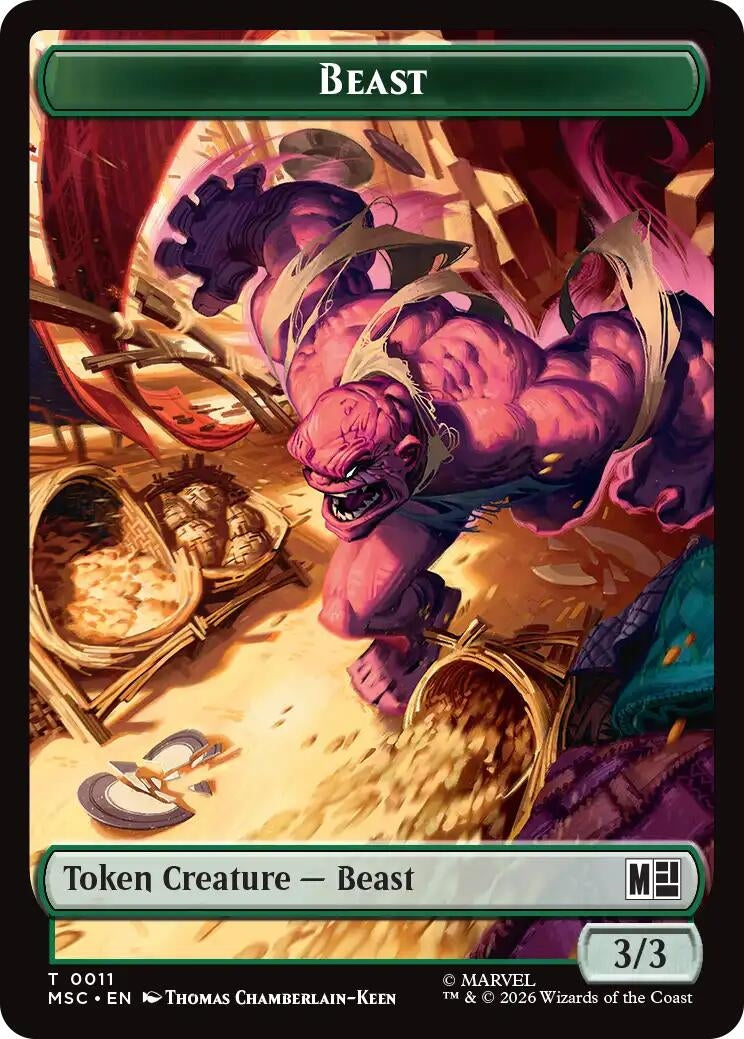 Image for Beast // Vibranium Double-Sided Token (11 // 15) (MSC) - Magic: The Gathering