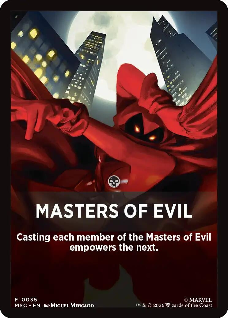 Image for Masters of Evil Theme Card (35) (MSC) - Magic: The Gathering