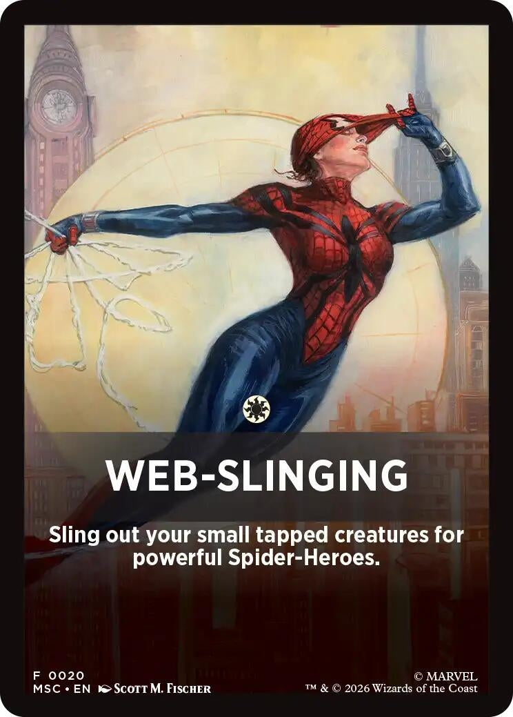 Image for Web-Slinging Theme Card (20) (MSC) - Magic: The Gathering