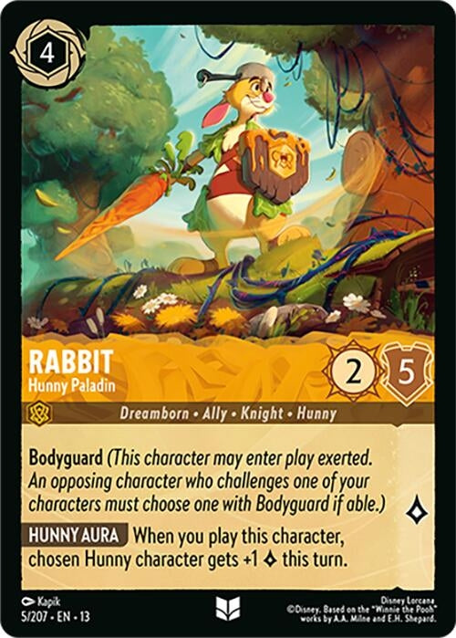 Image for Rabbit - Hunny Paladin (5/204) (13) - Disney Lorcana