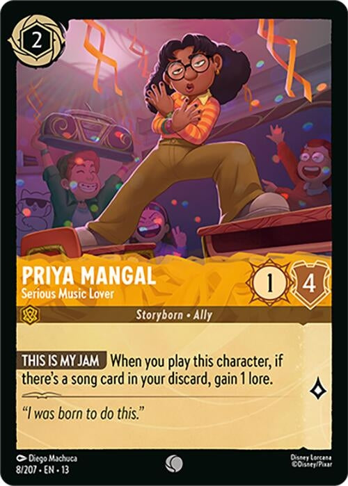 Image for Priya Mangal - Serious Music Lover (8/204) (13) - Disney Lorcana