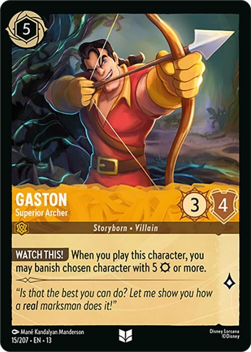 Image for Gaston - Superior Archer (15/204) (13) - Disney Lorcana