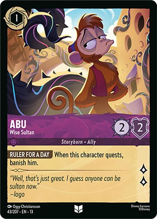 Image for Abu - Wise Sultan (43/204) (13) - Disney Lorcana