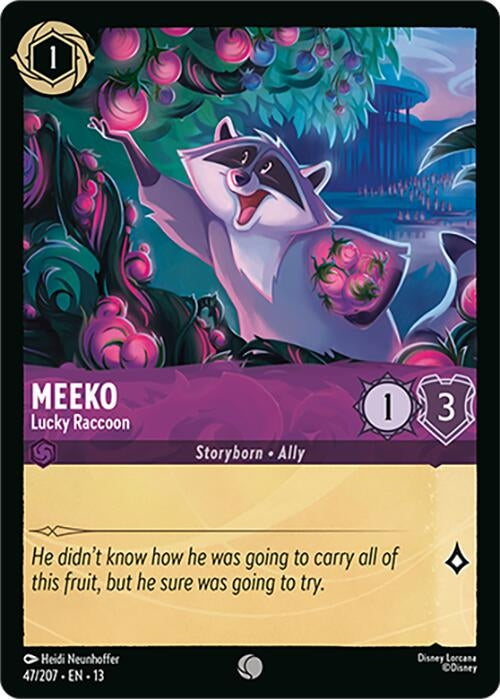Image for Meeko - Lucky Raccoon (47/204) (13) - Disney Lorcana