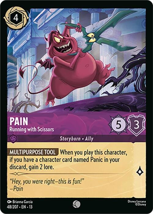 Image for Pain - Running with Scissors (48/204) (13) - Disney Lorcana