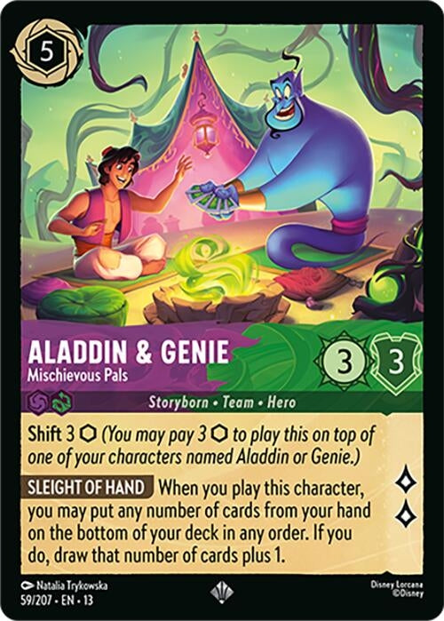 Image for Aladdin & Genie - Mischievous Pals (59/204) (13) - Disney Lorcana