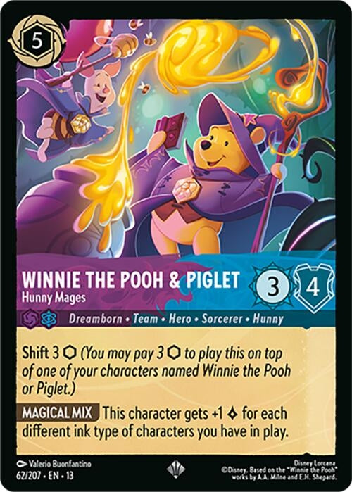 Image for Winnie the Pooh & Piglet - Hunny Mages (62/204) (13) - Disney Lorcana