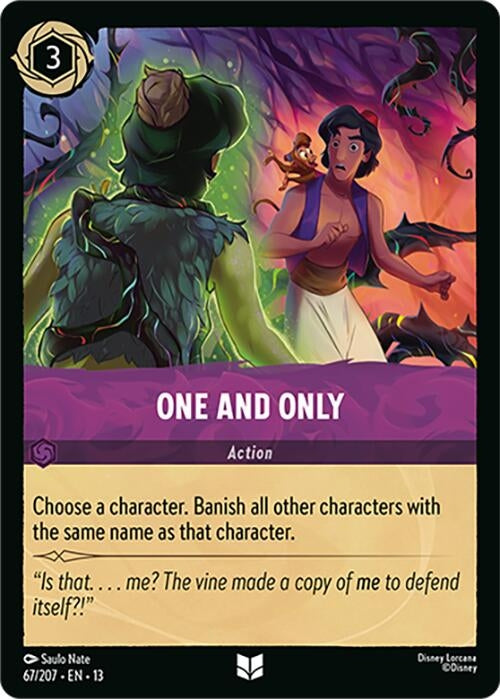 Image for One and Only (67/204) (13) - Disney Lorcana