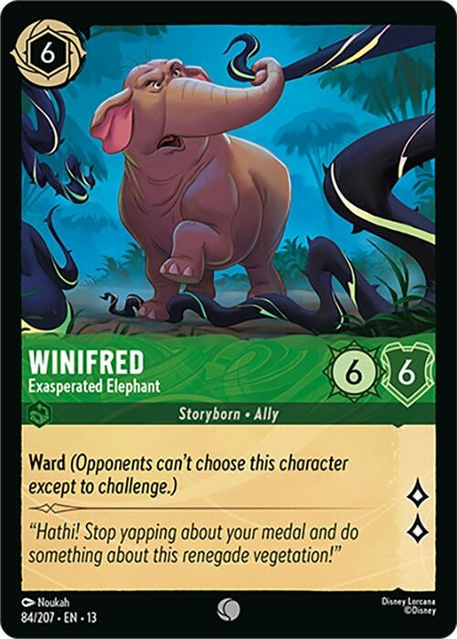 Image for Winifred - Exasperated Elephant (84/204) (13) - Disney Lorcana