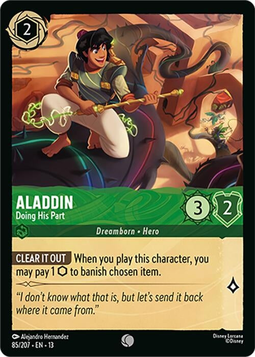 Image for Aladdin - Doing His Part (85/204) (13) - Disney Lorcana