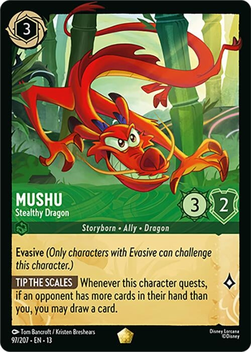 Image for Mushu - Stealthy Dragon (97/204) (13) - Disney Lorcana