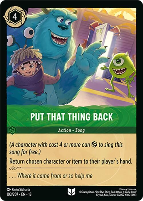 Image for Put That Thing Back (103/204) (13) - Disney Lorcana