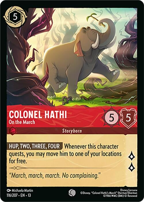 Image for Colonel Hathi - On the March (116/204) (13) - Disney Lorcana