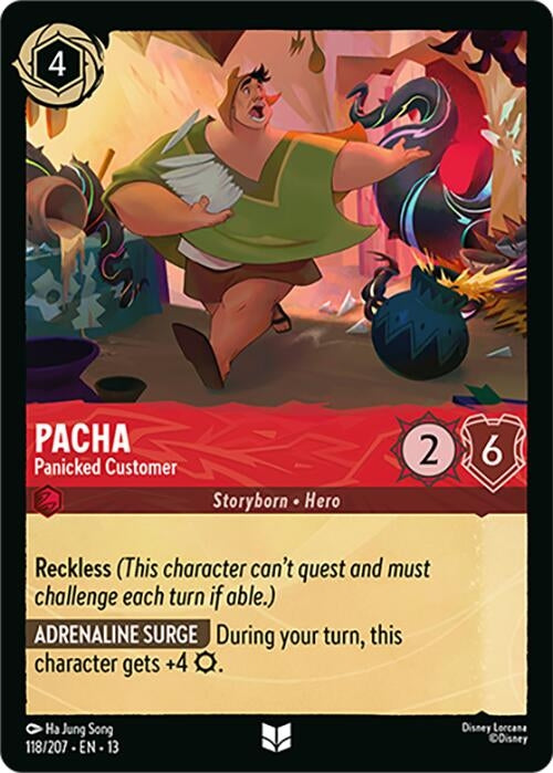 Image for Pacha - Panicked Customer (118/204) (13) - Disney Lorcana