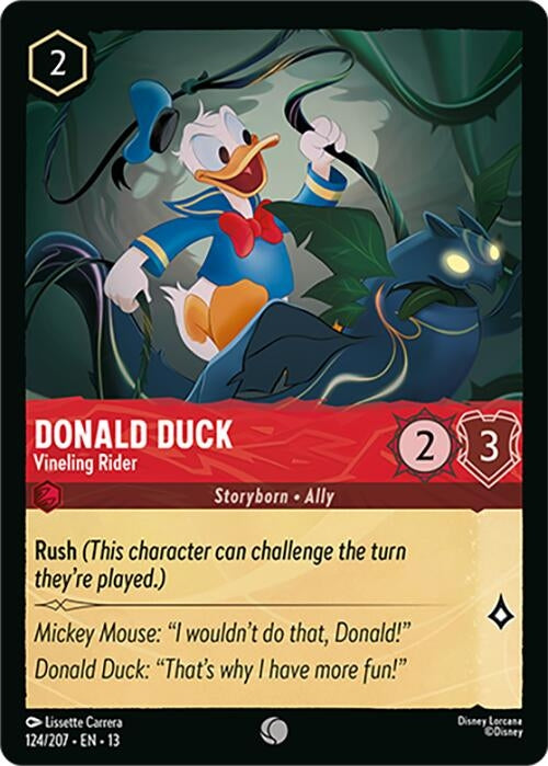 Image for Donald Duck - Vineling Rider (124/204) (13) - Disney Lorcana
