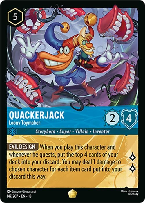 Image for Quackerjack - Loony Toymaker (147/204) (13) - Disney Lorcana