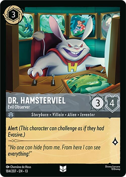Image for Dr. Hamsterviel - Evil Observer (184/204) (13) - Disney Lorcana