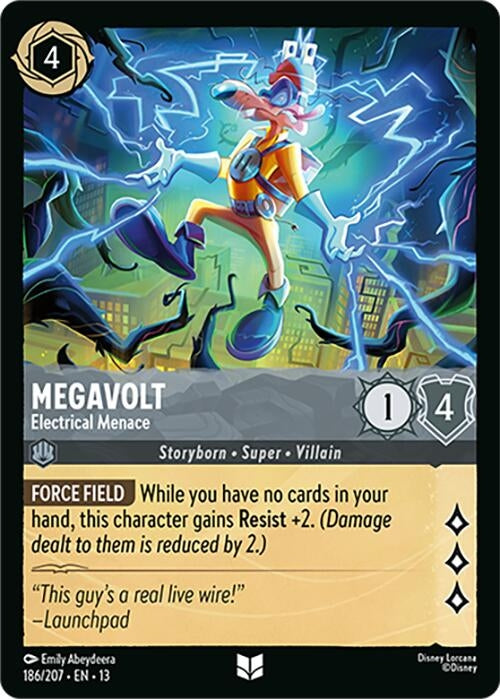 Image for Megavolt - Electrical Menace (186/204) (13) - Disney Lorcana