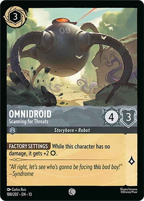 Image for Omnidroid - Scanning for Threats (188/204) (13) - Disney Lorcana