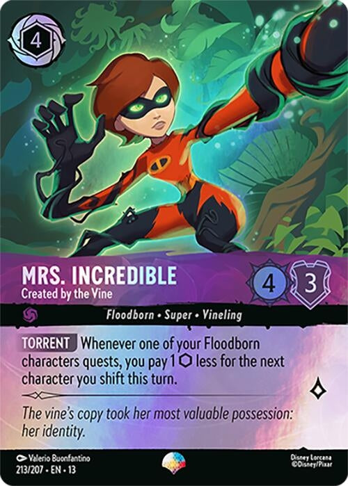 Image for Mrs. Incredible - Created by the Vine (Epic) (213/204) (13) - Disney Lorcana