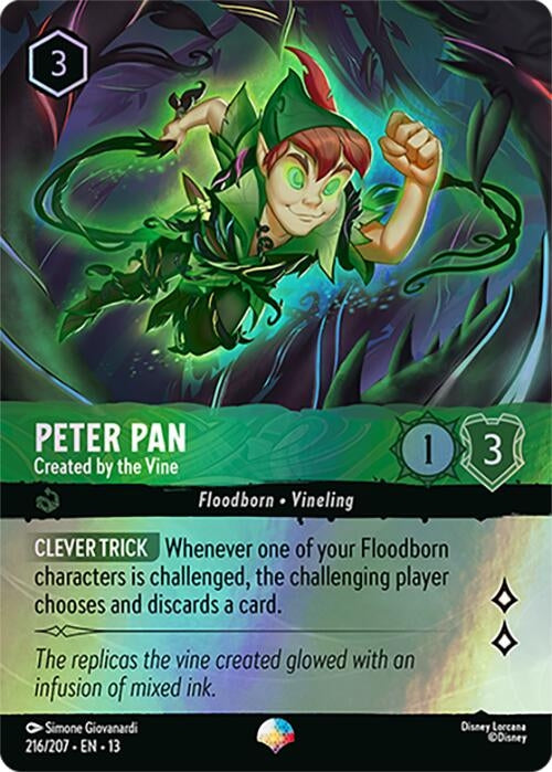 Image for Peter Pan - Created by the Vine (Epic) (216/204) (13) - Disney Lorcana